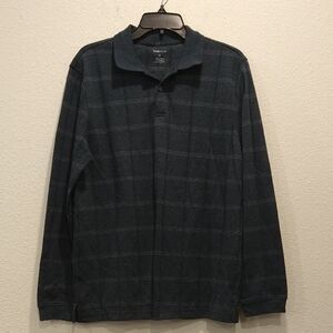 Van Heusen Navy Checkered Long Sleeve Shirt